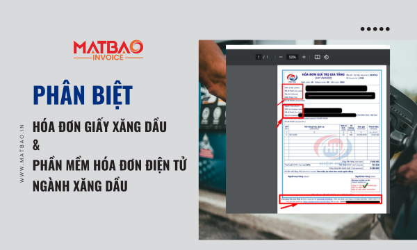 Sử dụng Phần mềm hóa đơn điện tử ngành xăng dầu Mắt Bão Invoice
