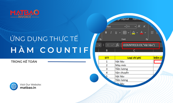 Áp dụng hàm COUNTF cho kế toán