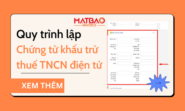 Quy trình chứng từ khấu trừ thuế TNCN điện tử